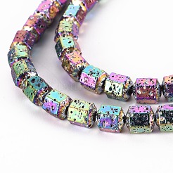 Electroplated Natural Lava Rock Beads Strands&nbsp;X-G-T114-71E
