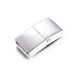 Tarnish Resistant 304 Stainless Steel Magnetic Clasps with Glue-in Ends&nbsp;X-STAS-I011-04