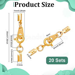 20Pcs Brass Cord Ends&nbsp;FIND-PH01476
