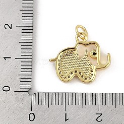 Rack Plating Brass Micro Pave Clear Cubic Zirconia Pendants&nbsp;KK-U032-25G-01