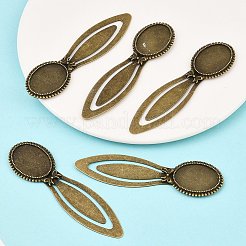 Vintage Tibetan Style Alloy Bookmarks Cabochon Settings&nbsp;X-TIBE-Q032-27AB-NR