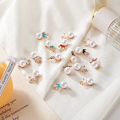 20Pcs 5 Colors Resin Imitation Pearl Pendants&nbsp;FIND-CD0001-35