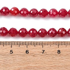 Lab Grown Red Corundum Beads Strands&nbsp;G-Z123-A01-6mm