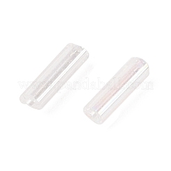 Transparent Colours Rainbow Glass Bugle Beads&nbsp;TSDB6MM161