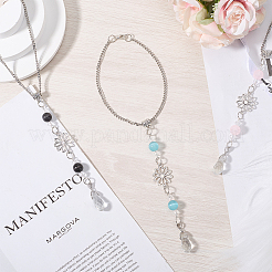 Flower Alloy Pendant Decoration&nbsp;AJEW-WH20018-12A
