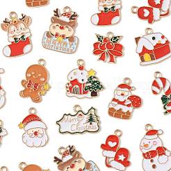 30Pcs 15 Styles Alloy Enamel Pendants&nbsp;ENAM-FS0003-52A