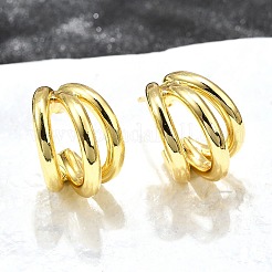 Brass Half Hoop Earrings&nbsp;EJEW-A056-09G