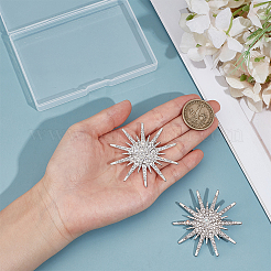 4Pcs Alloy Rhinestone Lapel Pins for Clothes&nbsp;JEWB-PH0001-61P