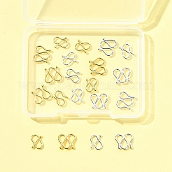 20Pcs 4 Styles Brass S-Hook Clasps&nbsp;KK-FS0001-59