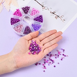 8 Style 6/0 Glass Round Seed Beads&nbsp;SEED-YW0001-39C