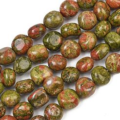 Natural Unakite Beads Strands&nbsp;GG-CBA787B-A10