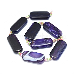 Natural Banded Agate/Striped Agate Beads Strands&nbsp;G-L544-022
