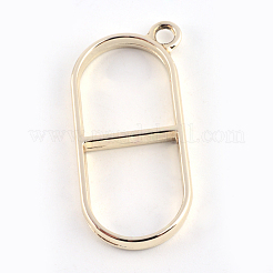 Rack Plating Alloy Open Back Bezel Pendants&nbsp;X-PALLOY-S047-33E-FF