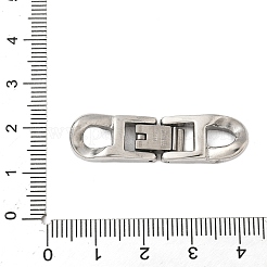 304 Stainless Steel Fold Over Clasps&nbsp;STAS-S185-14P-B