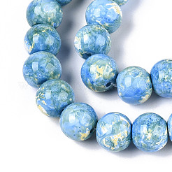 Baking Paint Glass Beads Strands&nbsp;DGLA-N016-10mm-09