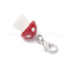 Plastic Mushroom Pendant Decoration&nbsp;HJEW-JM03197