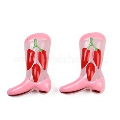 Boot Baking Paint Glass Enamel  Beads&nbsp;LAMP-C020-02A