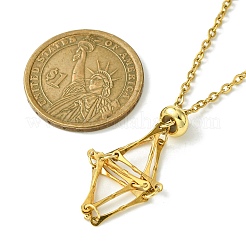 Crystal Cage Holder Necklace&nbsp;NJEW-JN04603-01