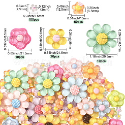 200Pcs 5 Styles Transparent Resin Cabochons&nbsp;CRES-SP0001-10