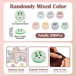 200Pcs 2-Hole Resin Buttons&nbsp;BUTT-TA0001-60A