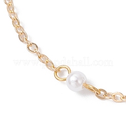 3Pcs 3 Styles Iron Star Charm Bracelet & Heart ABS Plastic Imitaion Pearl Beads Stretch Bracelet &  Round ABS Plastic Imitation Pearl Beads Link Bracelet Set for Women&nbsp;NJEW-JB12195
