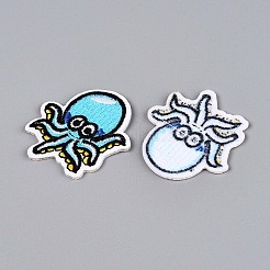 Octopus Rayon & Cloth Computerized Embroidery Cloth Iron on Sew on Patches&nbsp;DIY-N007-05