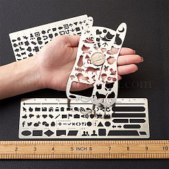 Plastic & Stainless Steel Drawing Stencil&nbsp;DIY-TA0003-19
