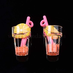 Imitation Fruit Tea Resin Pendants&nbsp;CRES-S359-31F