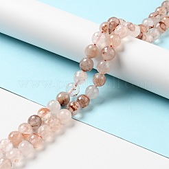 Natural Hematoid Quartz/Ferruginous Quartz Beads Strands&nbsp;G-E571-33C