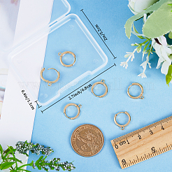 6 Pairs Rack Plating Brass Hoop Earring Findings&nbsp;KK-CN0002-44