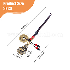 3Pcs Brass Pendant Decorations&nbsp;AJEW-FH0004-89