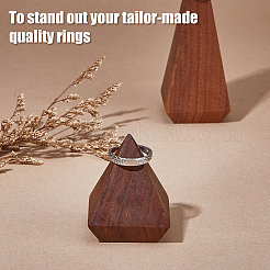Walnut Wooden Ring Storage Rack Display Stands&nbsp;ODIS-WH0099-51A