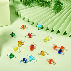 16Pcs 8 Colors Handmade Lampwork Pendants&nbsp;LAMP-TA0001-43