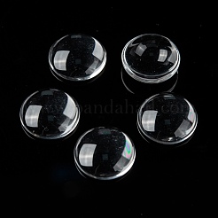 Transparent Glass Cabochons&nbsp;GGLA-R026-15mm