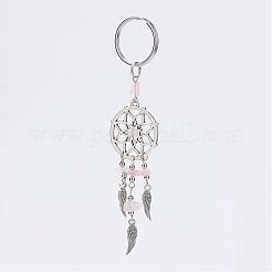 Woven Net/Web with Feather Alloy Keychain&nbsp;KEYC-JKC00125