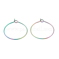 24Pcs 4 Size Ion Plating(IP) 316L Surgical Stainless Steel Hoop Earring Findings&nbsp;STAS-ZZ0001-03M