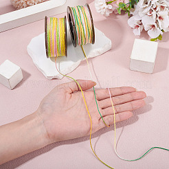 2 Rolls 2 Colors Segment Dyed Round Polyester Twisted Cords&nbsp;OCOR-TA0003-65A