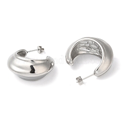 Non-Tarnish 304 Stainless Steel Round Earrings&nbsp;EJEW-K244-30P