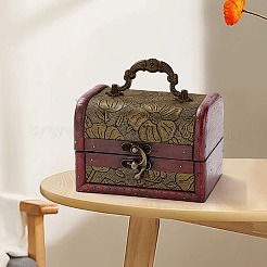 CutHollow 1Pc Vintage Wooden Jewelry Box&nbsp;AJEW-CL0001-12B