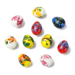 18Pcs 6 Colors Handmade Lampwork Beads Strands&nbsp;LAMP-CJ0003-08