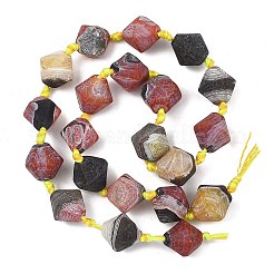 Natural Weathered Banded Agate Beads Strands&nbsp;GG-T001-04