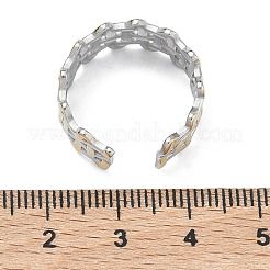 304 Stainless Steel Cuff Open Rings&nbsp;RJEW-F202-01C-GP