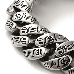 304 Stainless Steel Cuban Link Chain Bracelets for Women Men&nbsp;BJEW-Q341-06F-AS
