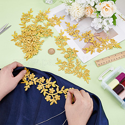 6Pcs Flower Embroider Thread Iron on/Sew On Patches&nbsp;PATC-MA0001-27A