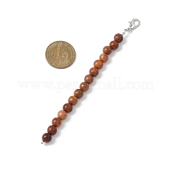 Natural Wood Round Beads Pendant Decorations&nbsp;HJEW-JM04557