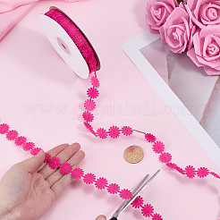 Polyester Flower Ribbon&nbsp;OCOR-WH0105-225
