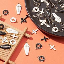 40Pcs 8 Styles Alloy Enamel Pendants&nbsp;ENAM-CJ0005-20