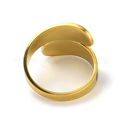 304 Stainless Steel Teardrop Open Cuff Ring&nbsp;RJEW-M160-01G