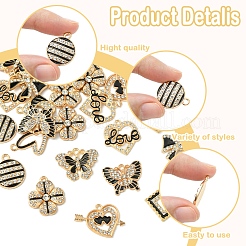 28Pcs 11 Styles Alloy Enamel Pendants&nbsp;FIND-FS0003-24