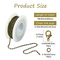 DIY Iron Cable Chains Necklace/Bracelets Jewelry Kits&nbsp;DIY-YW0010-78G